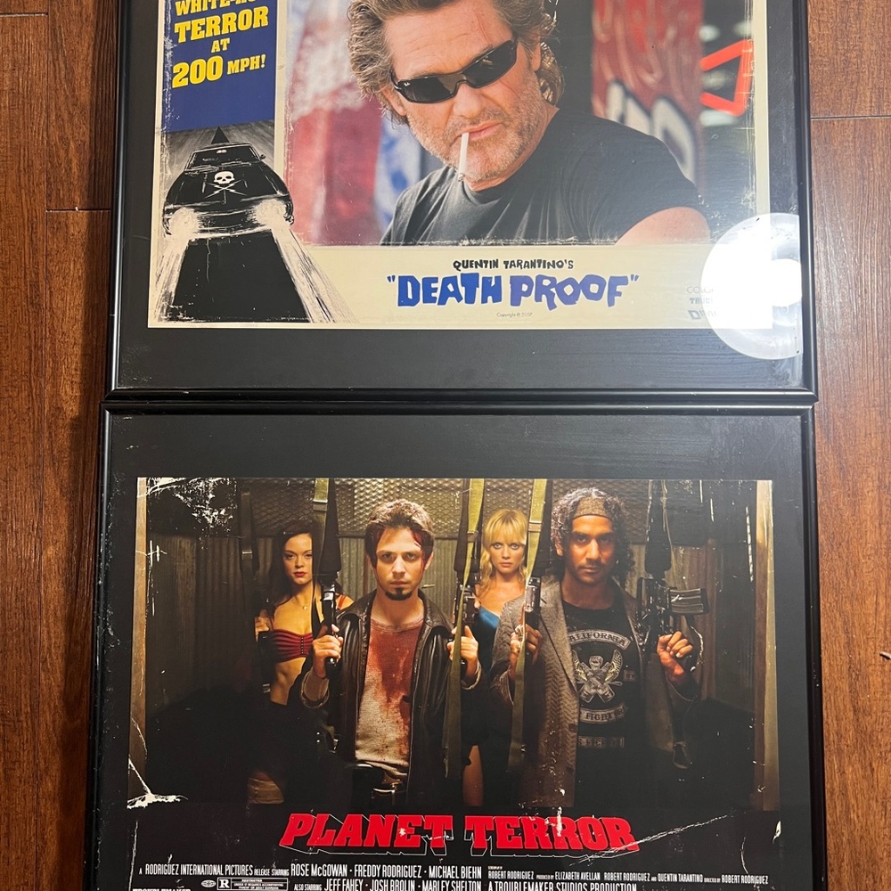 Framed Robert Rodriguez and Quentin Tarantino Movie Poster Pair